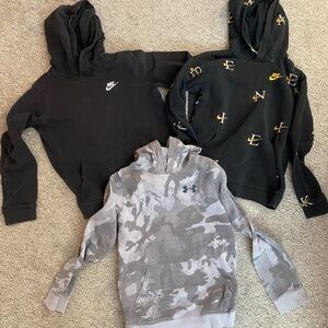 Boys Hoodie Bundle Size L, Nike and Under Armour